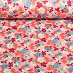 Popeline de coton - Fleurs hawaiennes Rose