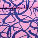 Tissu robes et blouses stretch - Rose Bleu