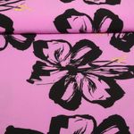 Tissu robes et blouses stretch - Grandes fleurs Rose vif