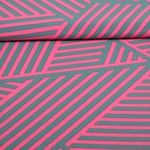 Kleider und Blusenstoff - Stretch Geometric Pink