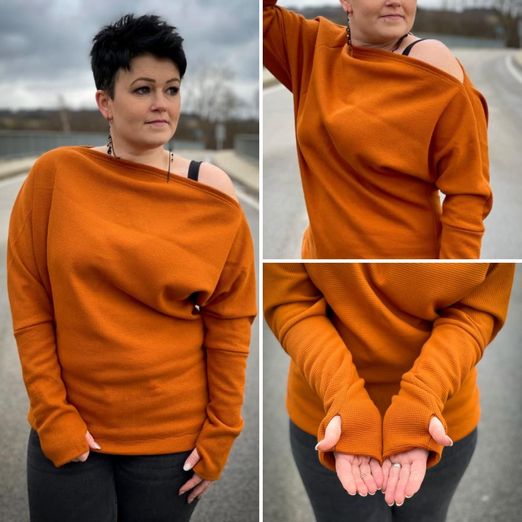 One-Shoulder-Fledermaus-Shirt - Jules - Schnittmuster eBook