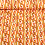 Coton - Motif rétro Orange