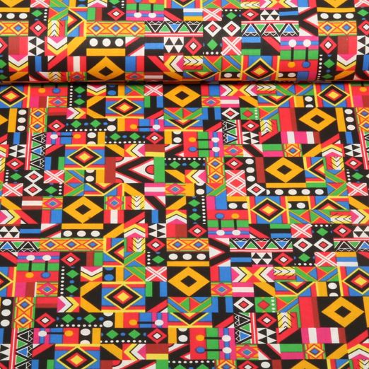 Coton - Motifs colorés Multicolore