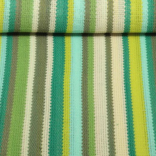 Jersey tricoté - Rayures Vert kiwi