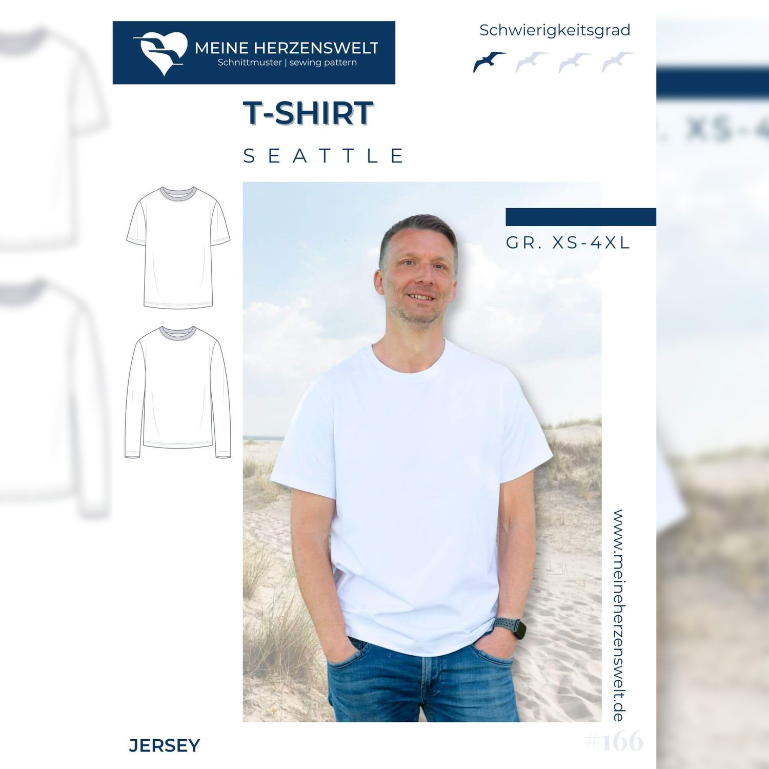 T-Shirt - sein Seattle - Schnittmuster eBook-1 T-Shirt - sein Seattle - Schnittmuster eBook-1