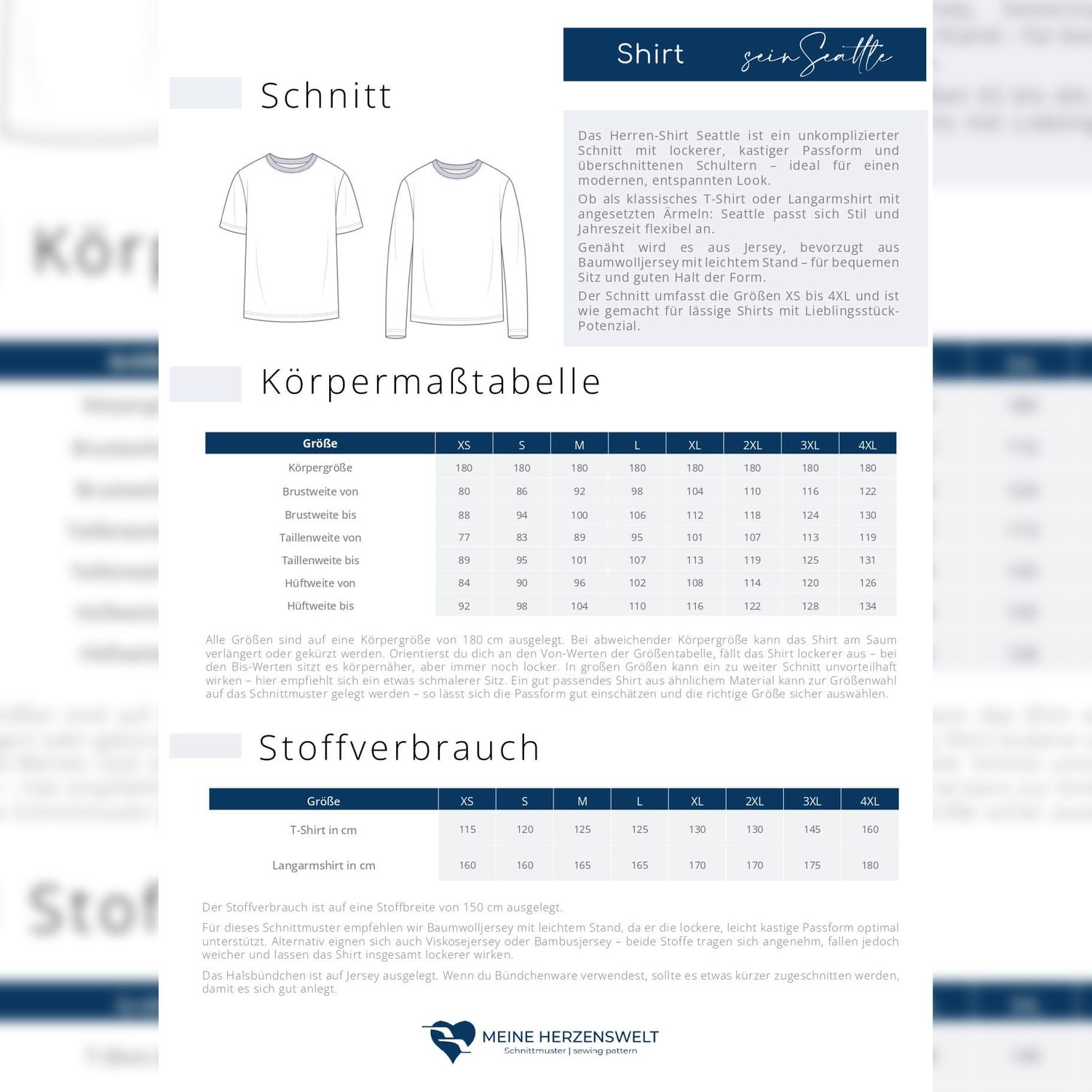 T-Shirt - sein Seattle - Schnittmuster eBook-2 T-Shirt - sein Seattle - Schnittmuster eBook-2