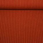 Lin viscose slub - Rayures Rouge brique