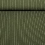 Lin viscose slub - Rayures Vert foncé