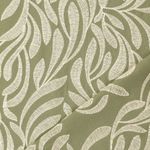 Linho viscose - Folhas verdes bordadas Linho viscose - Folhas verdes bordadas