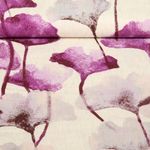 Viskoseleinen - Digitaldruck Große Blüten Beere