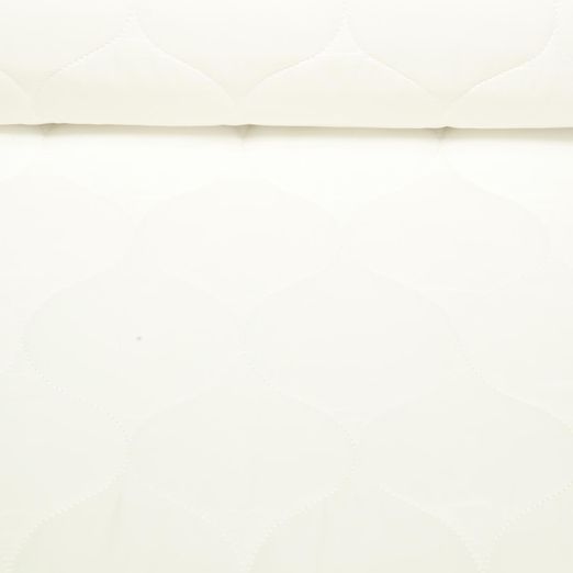 Tissu matelassé pour veste - Blanc Ouaté