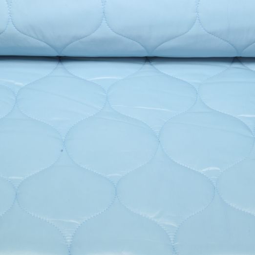 Tissu matelassé pour veste - Bleu clair Ouaté