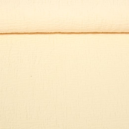 Tissu robes et blouses - Jacquard Feuilles Vanille