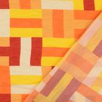 Kleider und Blusenstoff - Bunte Rechtecke Orange Multicolor Kleider und Blusenstoff - Bunte Rechtecke Orange Multicolor