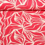 Baumwoll-Musselin - Double Gauze Blätter Rot
