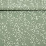 Popeline de coton - Feuilles de vigne vert sauge