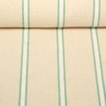 Toile canevas - Toile lourde Rayures Beige Vert