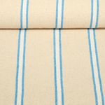Toile canevas - Toile lourde Rayures Beige Bleu