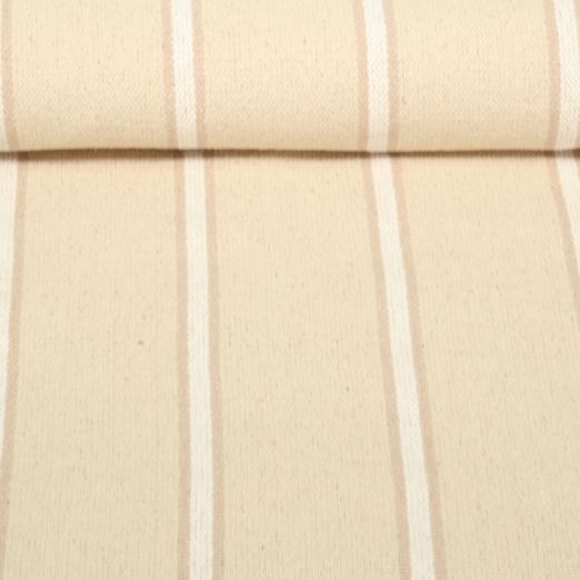 Toile canevas - rayures lourdes Beige Marron