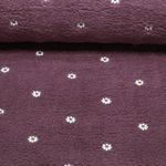 Teddyfleece - Blümchen Bestickt Rosenholz