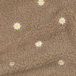 Peluche polar - flores bordadas marrón claro Peluche polar - flores bordadas marrón claro