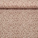 Jersey - Petites branches de fleurs Marron clair