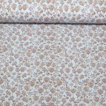 Jersey - Petites branches de fleurs Bleu clair