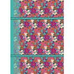 Panel Voile de viscose - Collection Beach Fleurs Turquoise
