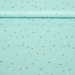 Popeline de coton - Etoiles Turquoise