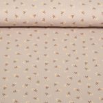 Jersey - Branches de fleurs Beige