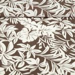 Voile de coton - Fleurs tropicales Marron