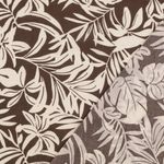 Voile di cotone - Foglie tropicali marrone Voile di cotone - Foglie tropicali marrone