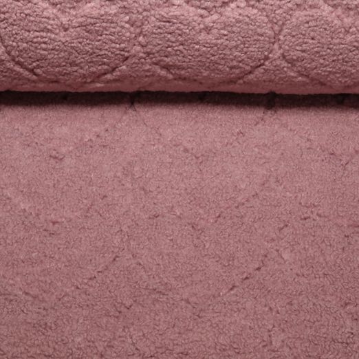 Teddyfleece - Geprägte Herzen Mauve