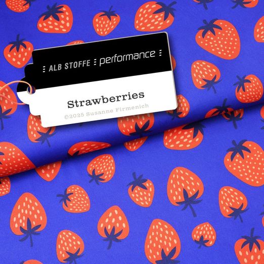 Collection Performance Albstoffe - Strawberries Bleu Collection Performance Albstoffe - Strawberries Bleu