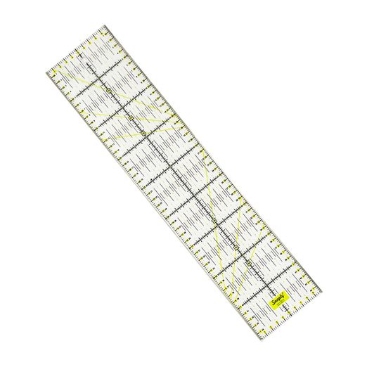 Règle patchwork avec bordure métallique 45 x 10 cm