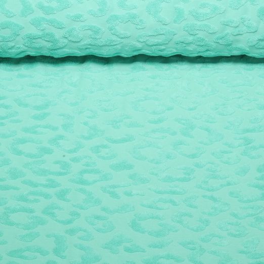 Jersey Jacquard - Beach Collection Léopard Turquoise