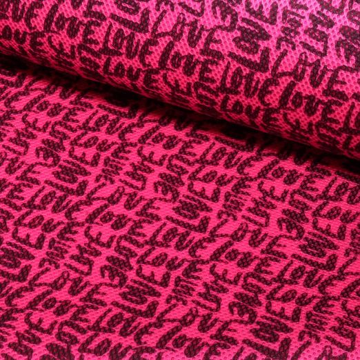Air Mesh imprimé - Love Rose fluo