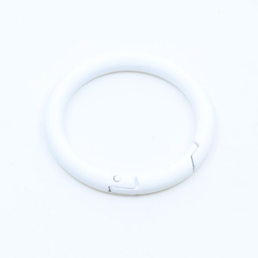 Mousqueton rond 40mm Blanc B3
