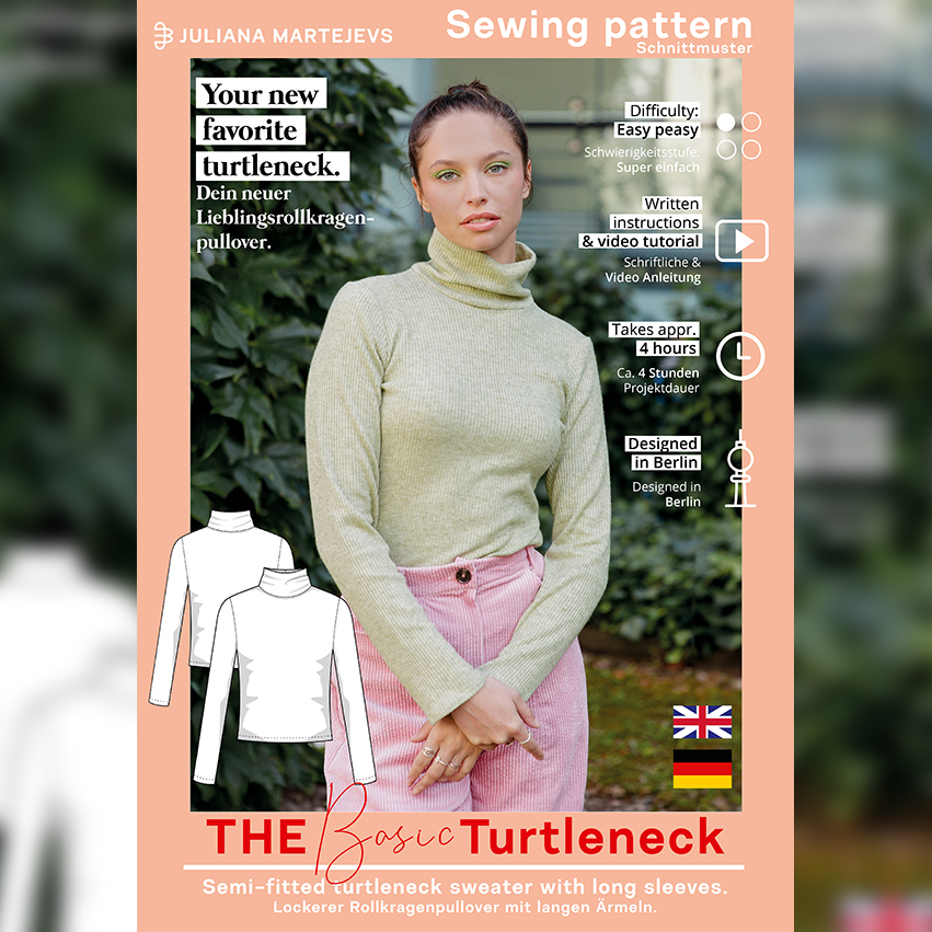 Pull col roulé - The Basic Turtleneck - Patron numérique-7 Pull col roulé - The Basic Turtleneck - Patron numérique-7