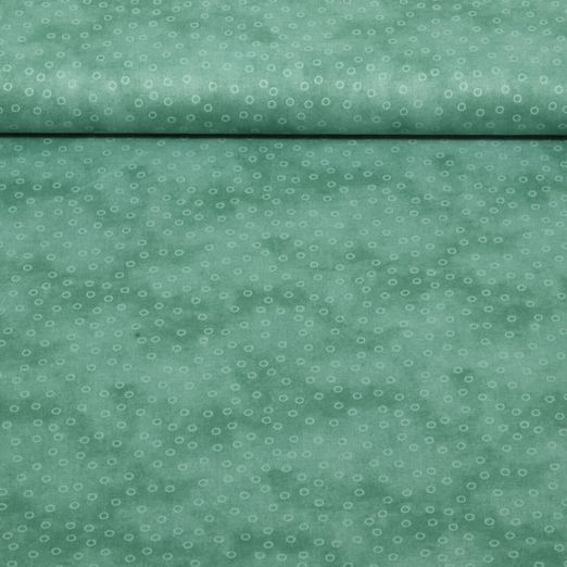Popeline de coton - Petits ronds Vert menthe foncé