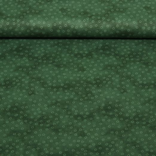 Popeline de coton - Petits ronds Vert sapin