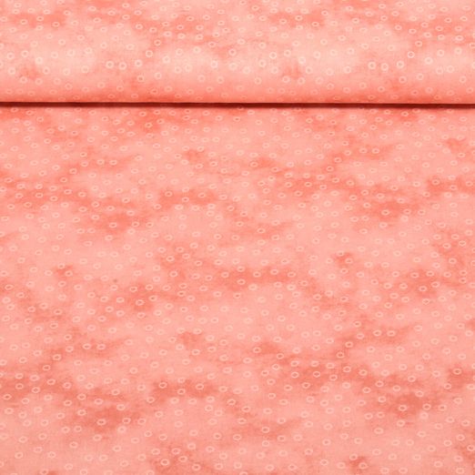 Popeline de coton - Petits ronds Vieux rose