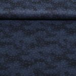 Popeline de coton - Petits ronds Bleu marine