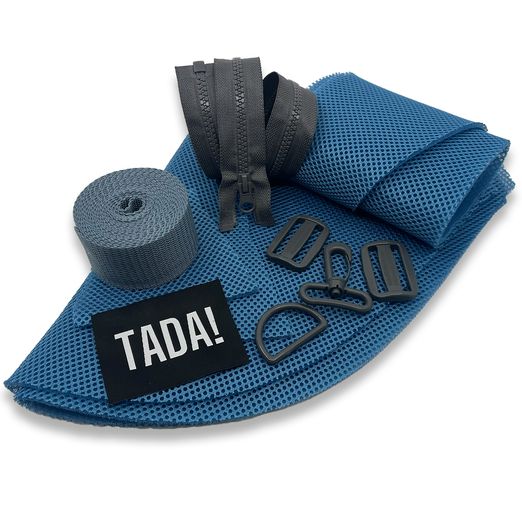 Air Mesh Nähset Crossbody Bag XL - jeansblau