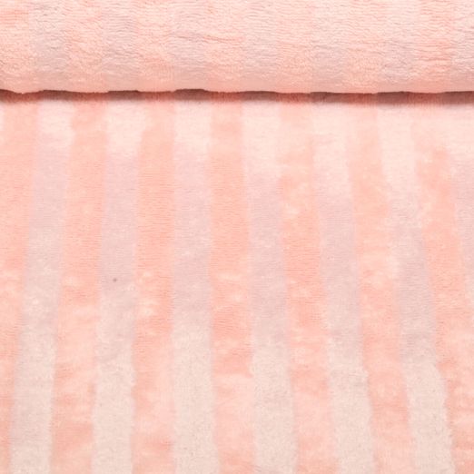 Eponge - Rayures teintées dans la masse Vieux rose Rose poudré