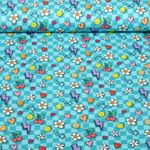 Satin de coton bio - Hamburger Liebe Choose Your Vibe Be You Bleu pétrole