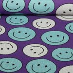 Organiczna koszulka żakardowa - Hamburger Liebe Choose Your Vibe Smile Purple