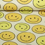 Jersey jacquard bio - Hamburger Liebe Choose Your Vibe Smile Ecru