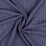 Viskoselærred - Slub striber Navy Viskoselærred - Slub striber Navy