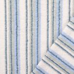 Baumwoll Frottee - Streifen Blau Garngefärbt Baumwoll Frottee - Streifen Blau Garngefärbt